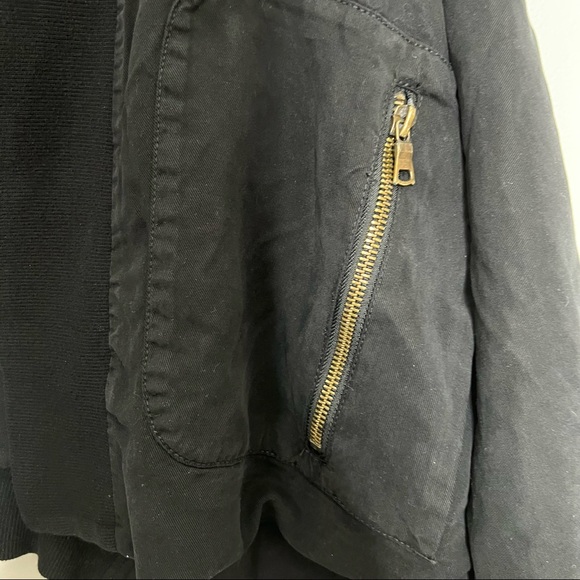 NWT Young Fabulous & Brooke Fara Bomber Jacket-black, medium, revolve - Picture 6 of 8